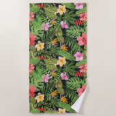 ハワイアンプリント ビーチタオル (正面)