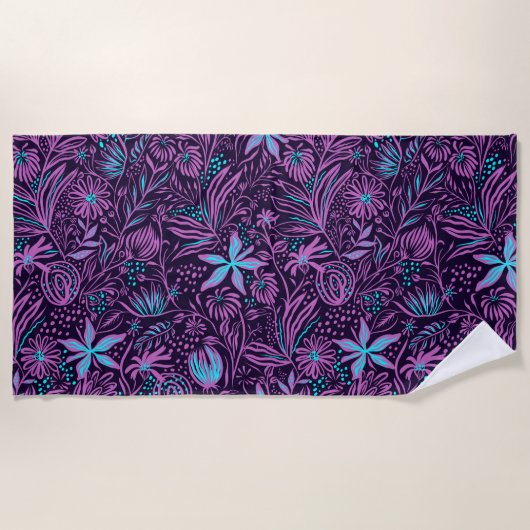 ハワイアンプリント ビーチタオル (正面)