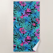 ハワイアンプリント ビーチタオル (正面)