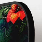 ハワイアンプリント ピックルボールラケット (左詳細)