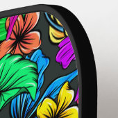 ハワイアンプリント ピックルボールラケット (左詳細)