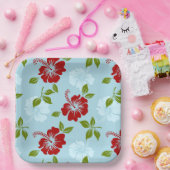 ハワイアンプリント ペーパープレート (パーティー)