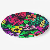 ハワイアンプリント ペーパープレート (アングル)