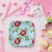 ハワイアンプリント ペーパープレート (パーティー)