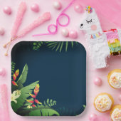 ハワイアンプリント ペーパープレート (パーティー)