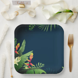 ハワイアンプリント ペーパープレート