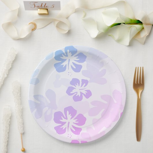 ハワイアンプリント ペーパープレート (ウェディング)