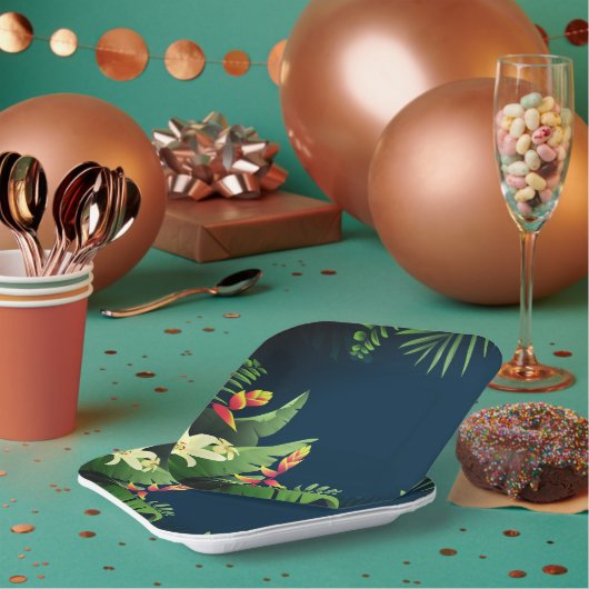 ハワイアンプリント ペーパープレート (複数)