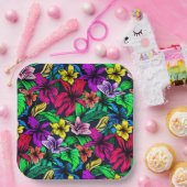 ハワイアンプリント ペーパープレート (パーティー)