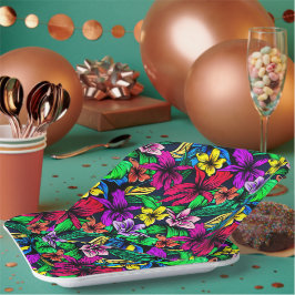 ハワイアンプリント ペーパープレート