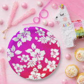 ハワイアンプリント ペーパープレート (パーティー)