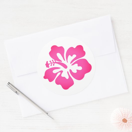 ハワイアンプリント ラウンドシール (封筒)