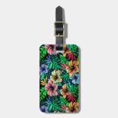 ハワイアンプリント ラゲッジタグ (正面縦)