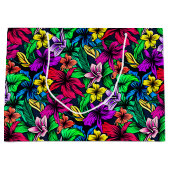 ハワイアンプリント ラージペーパーバッグ (正面)