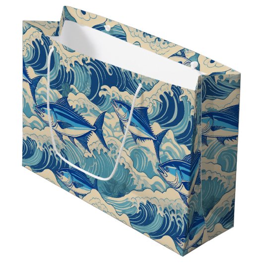 ハワイアンプリント ラージペーパーバッグ (正面アングル)