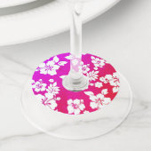 ハワイアンプリント ワイングラスタグ (クローズアップ)