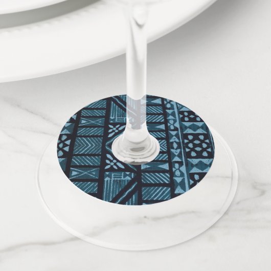 ハワイアンプリント ワイングラスタグ (クローズアップ)