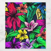 ハワイアンプリント ワインラベル (シングルラベル)