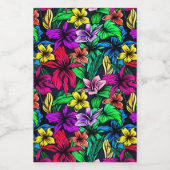 ハワイアンプリント ワインラベル (シングルラベル)