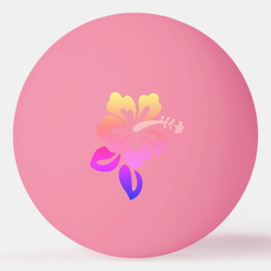 ハワイアンプリント 卓球ボール (正面)