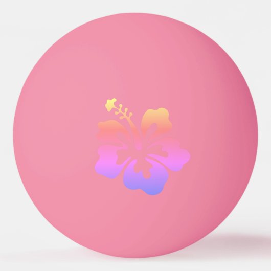 ハワイアンプリント 卓球ボール (正面)