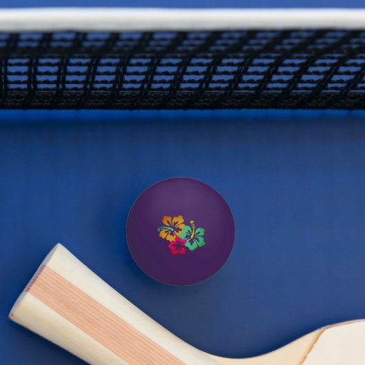 ハワイアンプリント 卓球ボール (テーブル)