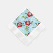 ハワイアンプリント 縁ありカクテルナプキン (角)