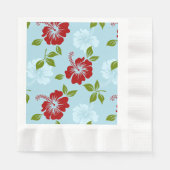 ハワイアンプリント 縁ありランチョンナプキン (正面)