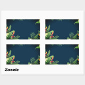 ハワイアンプリント 長方形シール (シート)