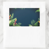 ハワイアンプリント 長方形シール (バッグ)