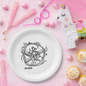 ハワイアンプルメリアつる植物パーティープレート ペーパープレート (パーティー)