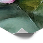 ハワイアンプルメリアとピンクジンジャー ポスター (角)