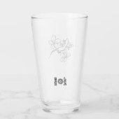 ハワイアンプルメリアゲッコウォーターガラス タンブラーグラス (裏面)