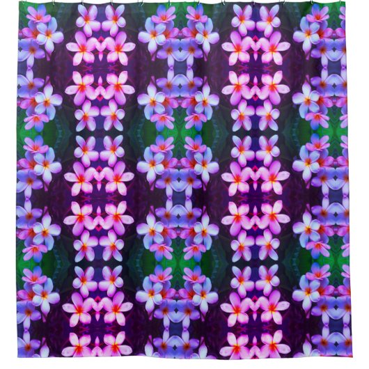 ハワイアンプルメリアシャワーカーテン シャワーカーテン (正面)