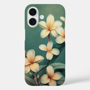 ハワイアンプルメリアツリー電話ケース iPhone 16ケース