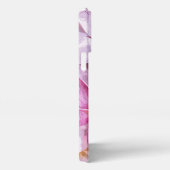 ハワイアンプルメリアフラワーウォーターカラーアート絵画ズ iPhoneケース (右側面)