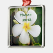 ハワイアンプルメリアフラワーキープサケ メタルオーナメント (左)