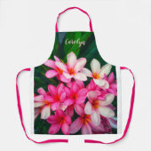 ハワイアンプルメリアフランギパニフラワーズガーデン エプロン (正面)