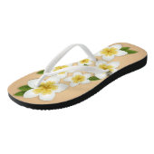 ハワイアンプルメリアフランジパニ熱帯花 ビーチサンダル (アングル)