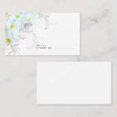 ハワイアンプルメリアフローリッ空白のクエスコートカード プレイスカード (正面/裏面)