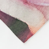 ハワイアンプルメリア熱帯フローラ水彩 フリースブランケット (角)