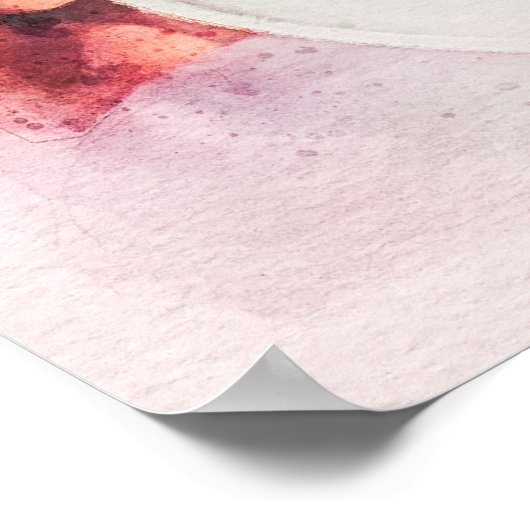 ハワイアンプルメリア熱帯フローラ水色 ポスター (角)