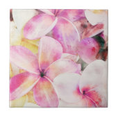 ハワイアンプルメリア熱帯フローラ タイル (正面)