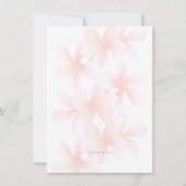 ハワイアンプルメリア結婚ズブレックファースト招待状 招待状 (裏面)