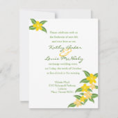 ハワイアンプルメリア結婚式招待状- 4.25 x 5.5 招待状 (正面)