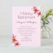 ハワイアンプルメリア花彼女の退職パーティー 招待状 (スタンド正面)