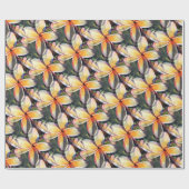 ハワイアンプルメリア花 ラッピングペーパー (フラット)