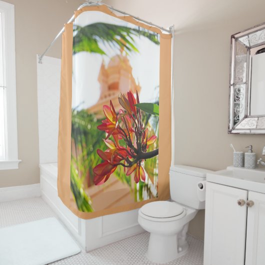 ハワイアンプルメリア シャワーカーテン (インサイチュ)
