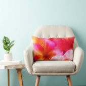 ハワイアンプルメリア（ネオンピンク、イエロー、ホワイト） ランバークッション (椅子)