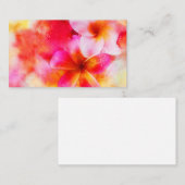 ハワイアンプルメリア（ネオンピンク、黄、白） 名刺 (正面/裏面)